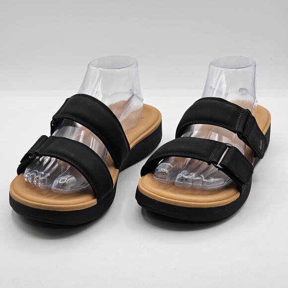 Reef Cushion Cloud Roa Womens Slide Sandals Black Adjustable Straps Size 10 - Picture 3 of 8